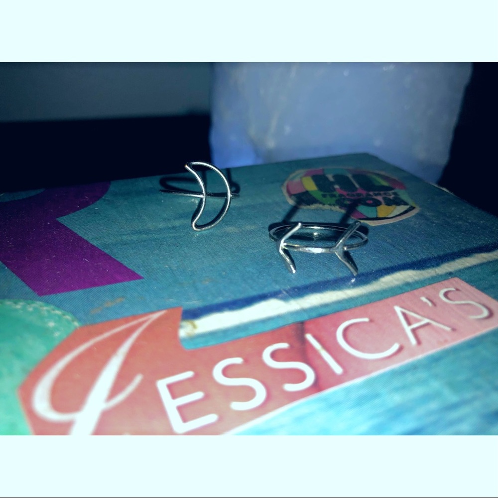 Wire Moon and Arrow Ring Set!!